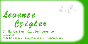 levente czigler business card